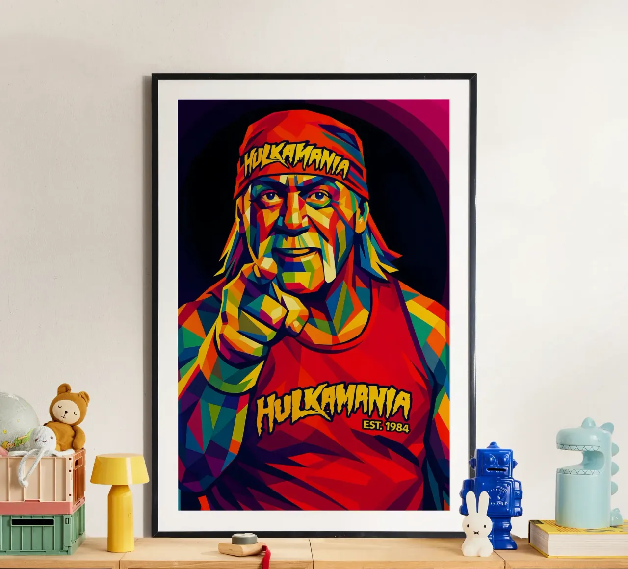 Hulk Hogan wpap art poster con telaio in alluminio da BONANZA