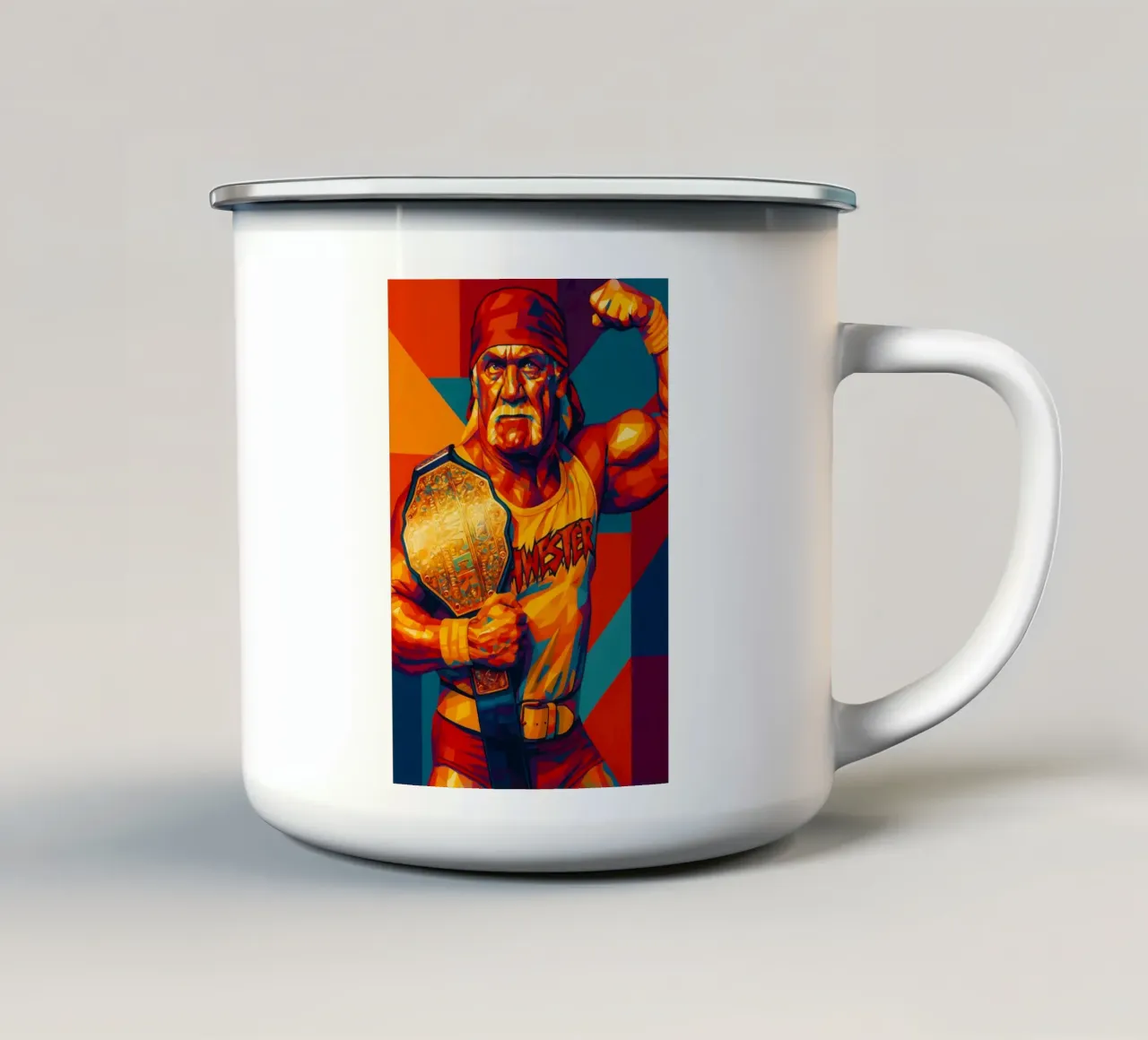 Hulk Hogan leggenda wpap tazza in smalto da BONANZA
