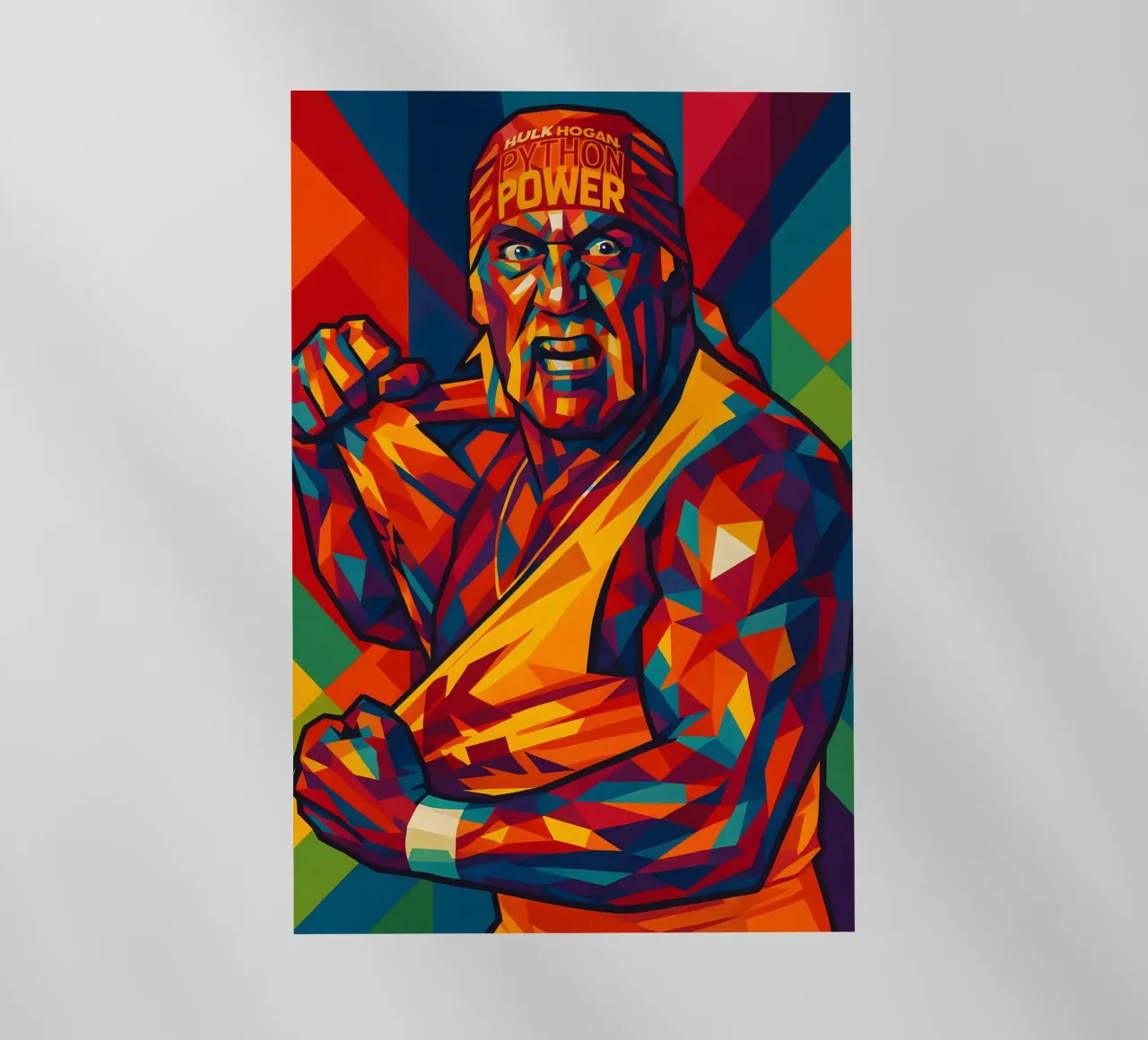 Hulk Hogan strappa la camicia wpap pellicola backlit da BONANZA