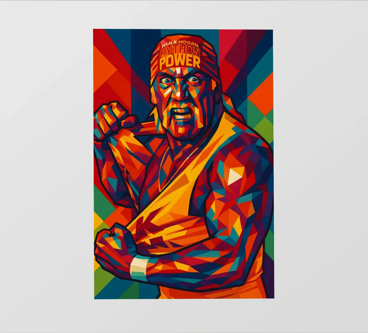 Hulk Hogan strappa la camicia wpap telo in pvc da BONANZA