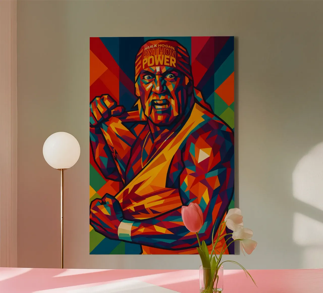 Hulk Hogan strappa la camicia wpap tela con Cornice a cassetta da BONANZA