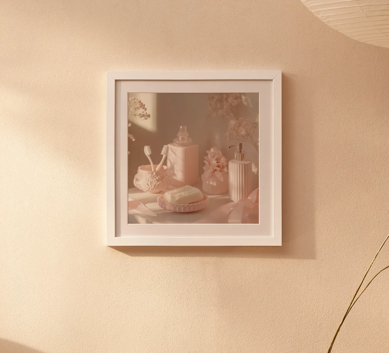 Sussurri in rosa poster con telaio in alluminio da StillVibe Home