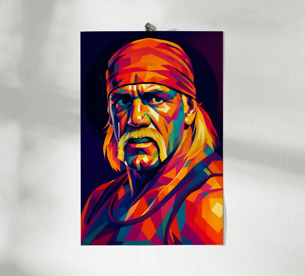 Hulk Hogan Ritratto wpap poster con telaio in alluminio da BONANZA