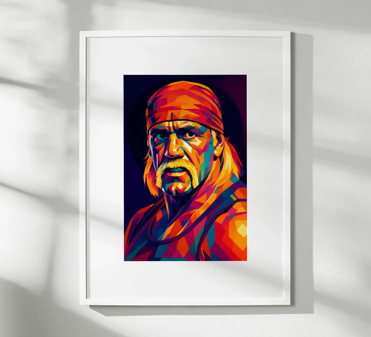 Hulk Hogan Ritratto wpap poster con telaio in alluminio da BONANZA