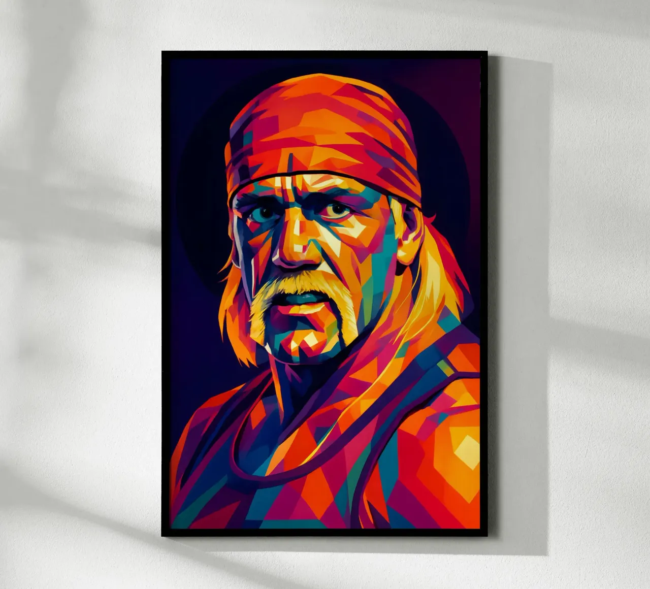 Hulk Hogan Ritratto wpap poster con telaio in alluminio da BONANZA