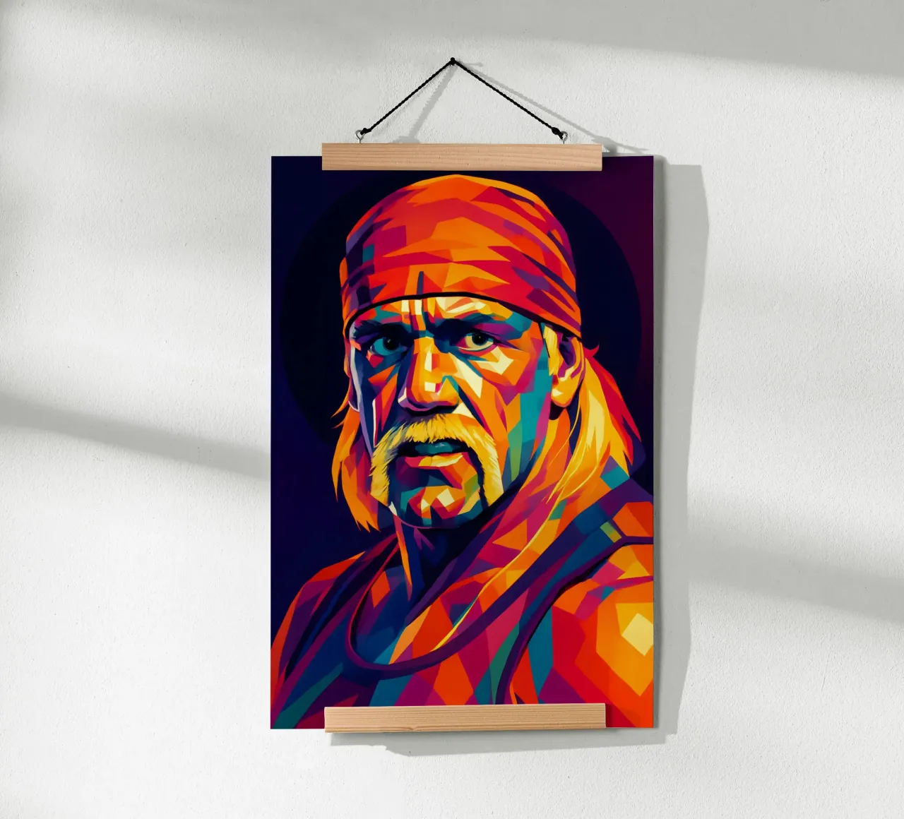 Hulk Hogan Ritratto wpap poster con telaio in alluminio da BONANZA