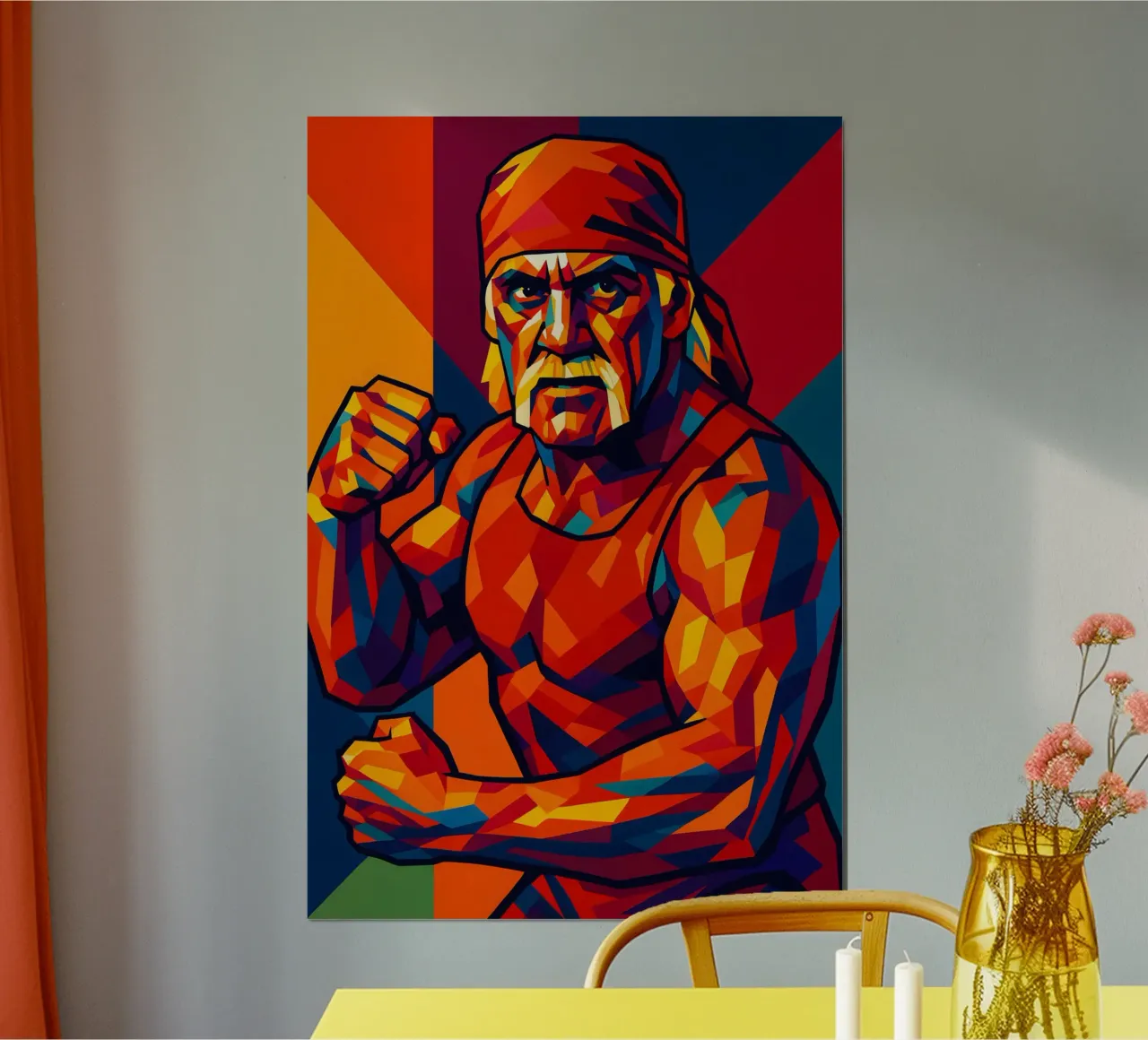 Halk Hogan wrestler poster con telaio in legno da BONANZA