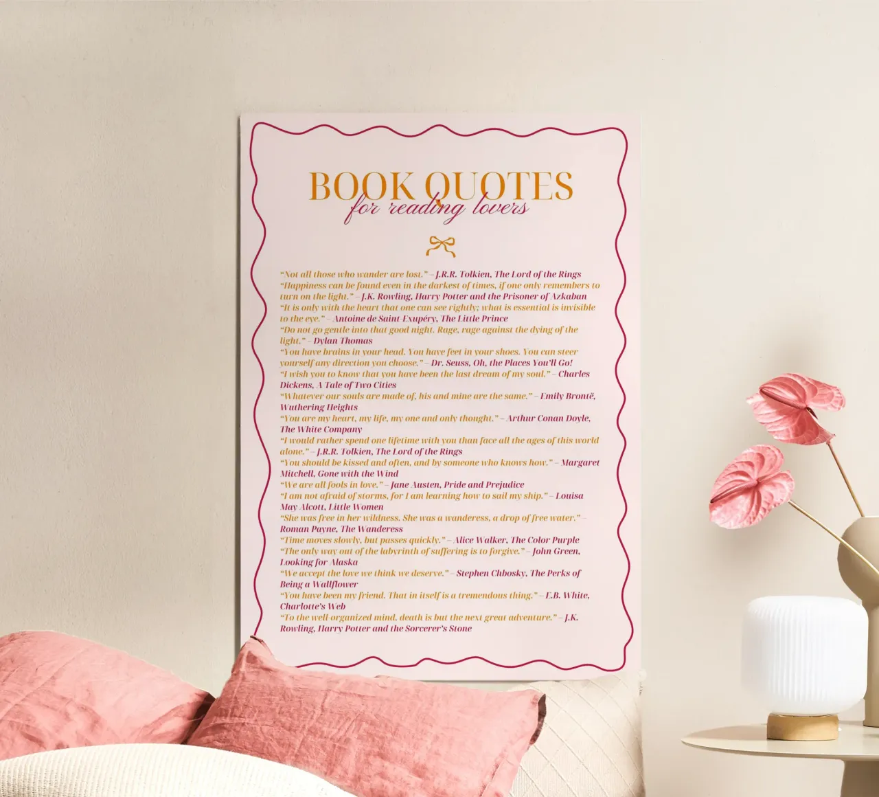 Poster con citazioni classiche sui libri per gli amanti della lettura poster da vintagepod