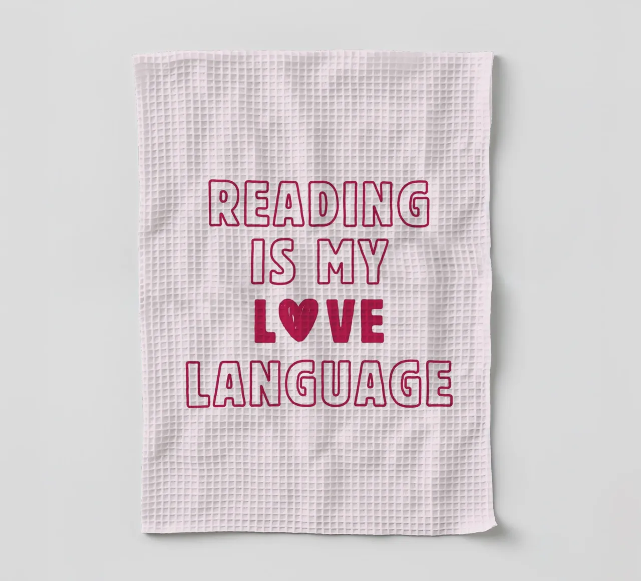"Affiche moderne "La lecture est ma langue d'amour torchon de vintagepod