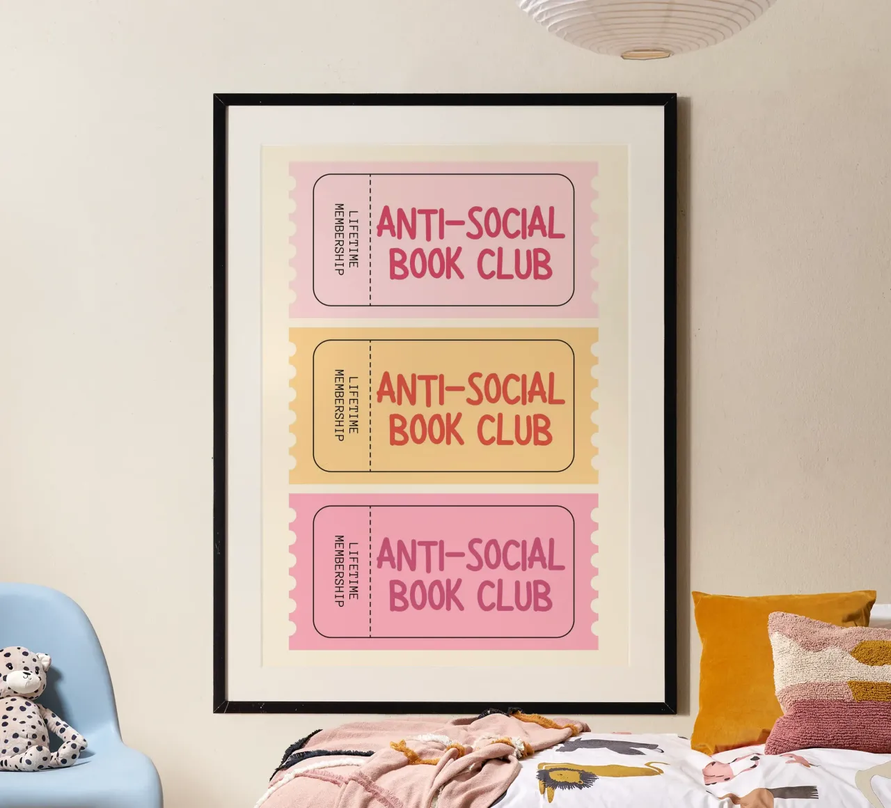 Affiche rétro du "Club de lecture antisocial". poster de vintagepod