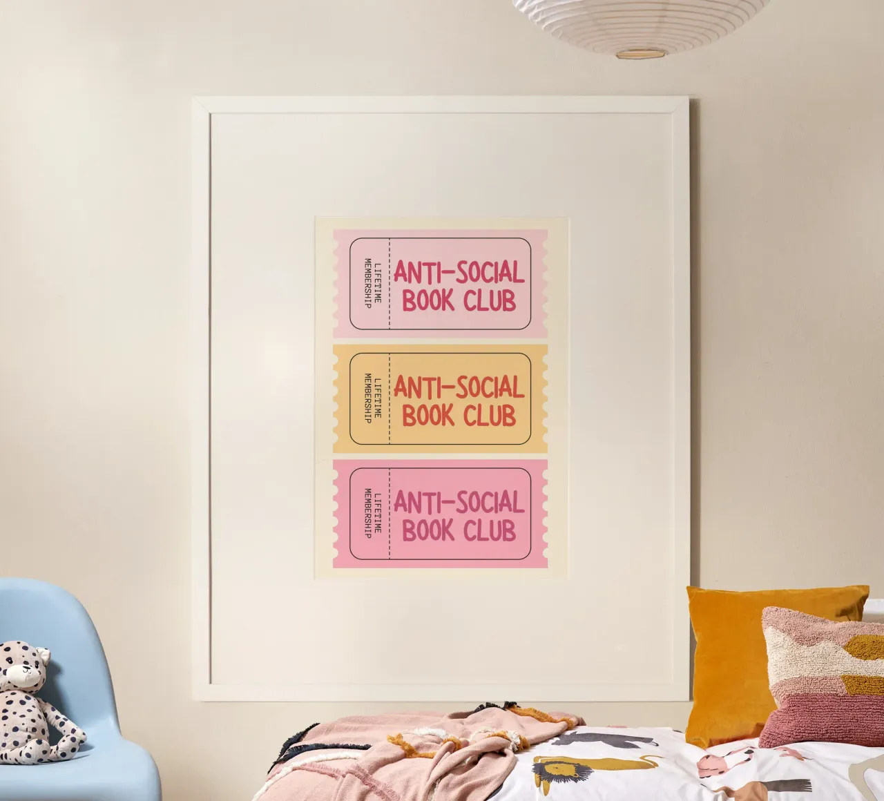 Affiche rétro du "Club de lecture antisocial". poster de vintagepod