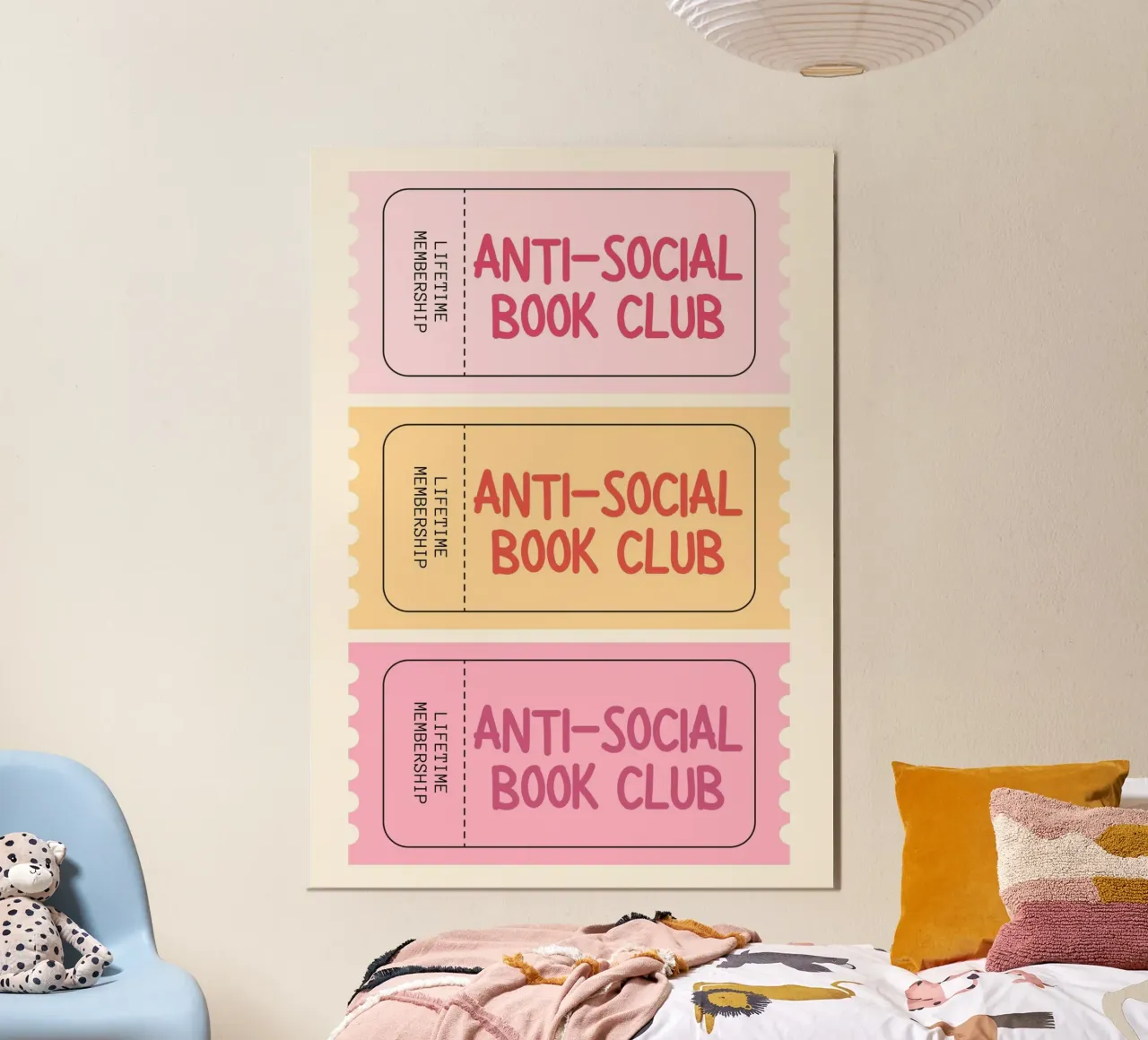 Affiche rétro du "Club de lecture antisocial". poster de vintagepod