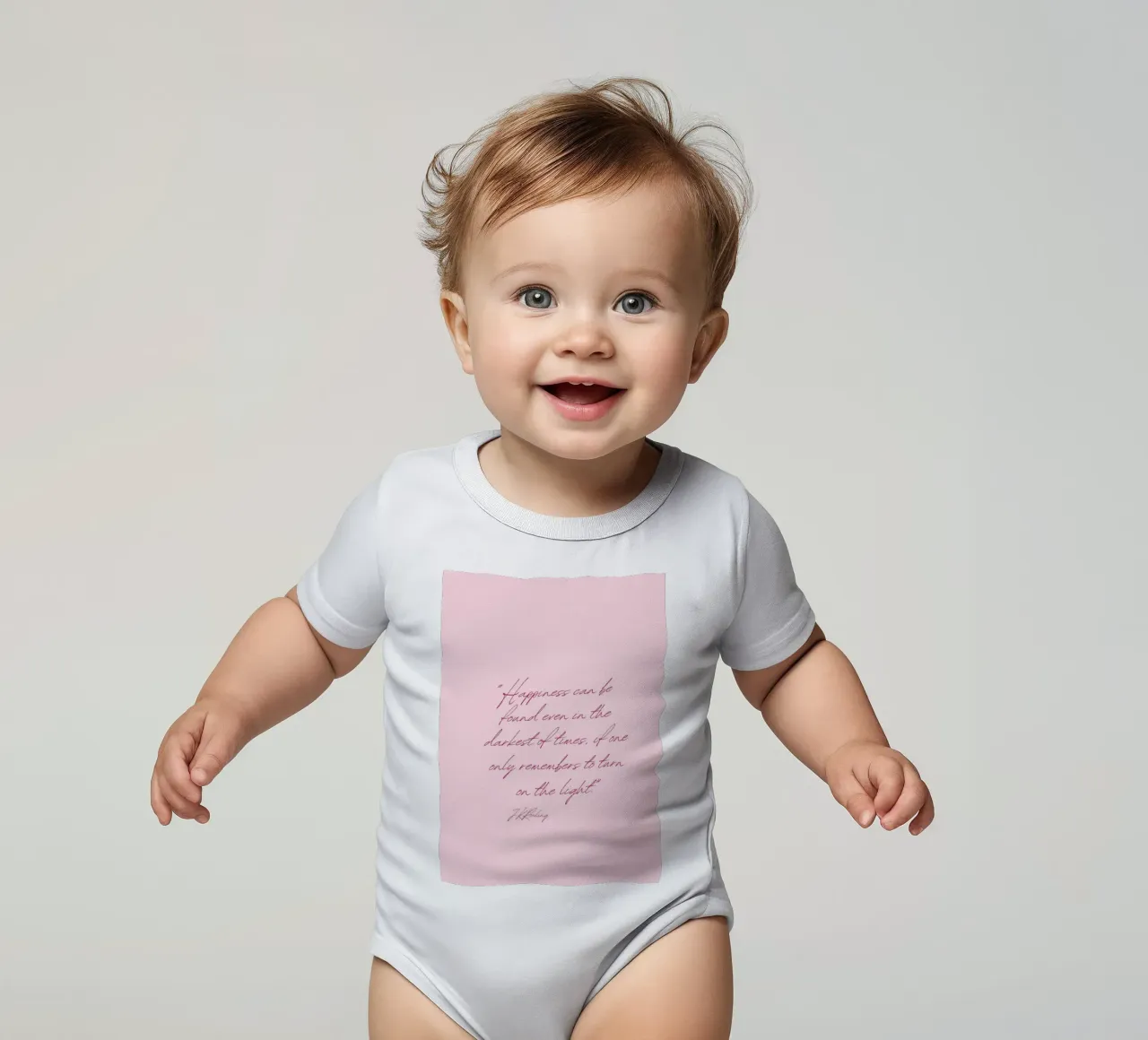 J.K. Rowling "Mach das Licht an" Zitat Poster Kurzarm Babybody von vintagepod