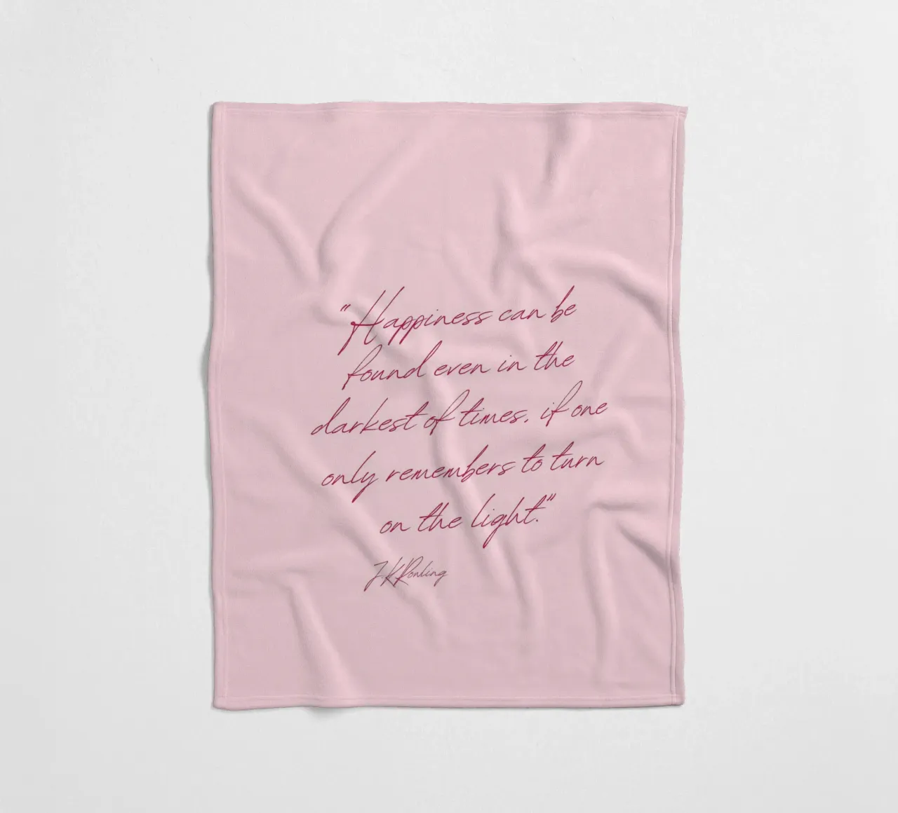 J.K. Rowling "Mach das Licht an" Zitat Poster Fleecedecke von vintagepod