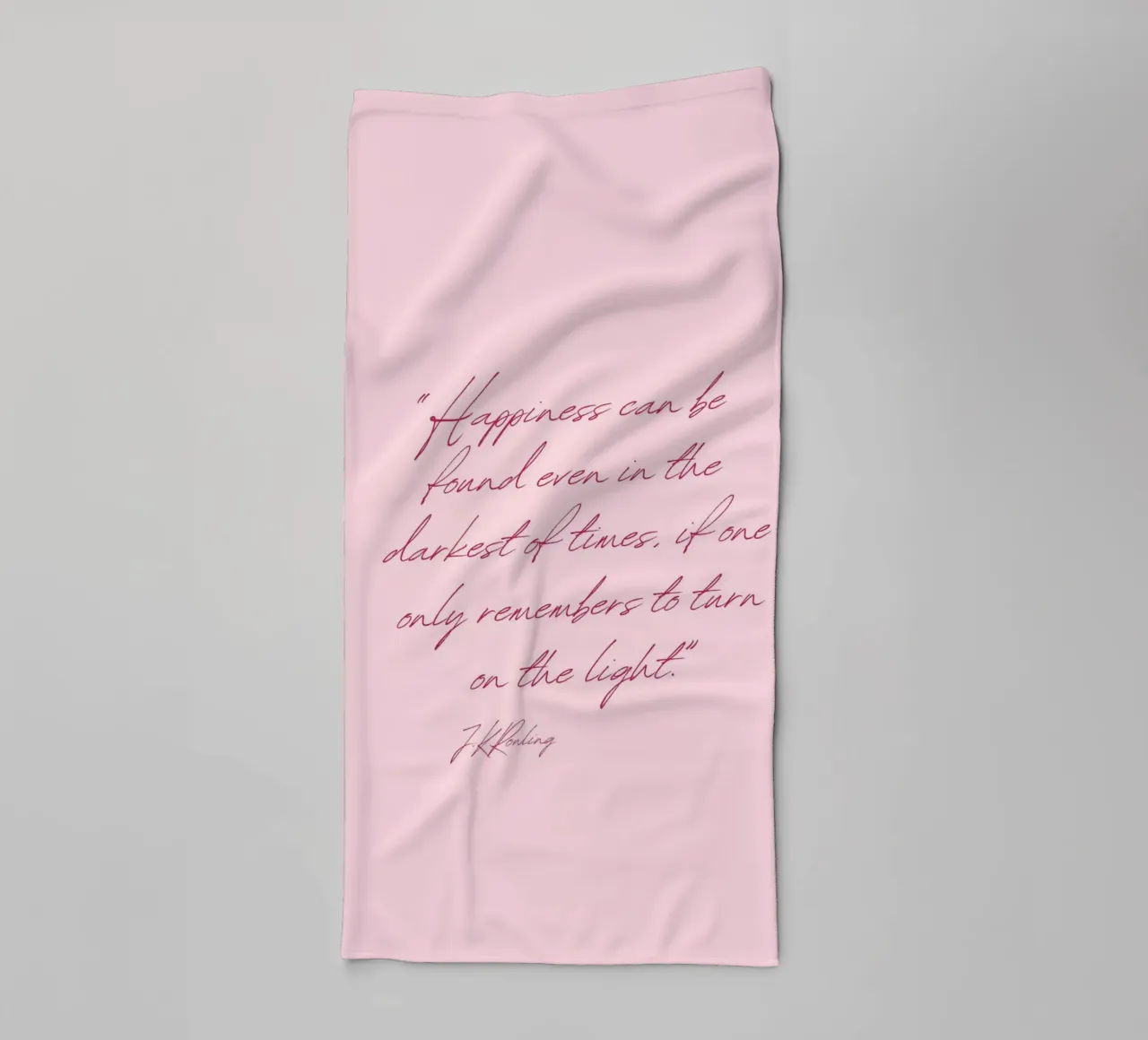 J.K. Rowling "Mach das Licht an" Zitat Poster Handtuch von vintagepod