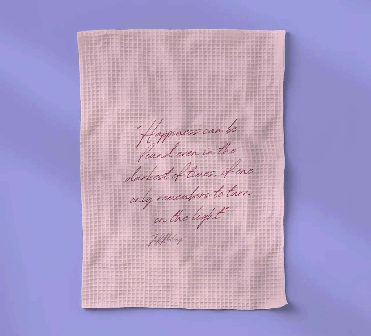 J.K. Rowling "Mach das Licht an" Zitat Poster Geschirrtuch von vintagepod