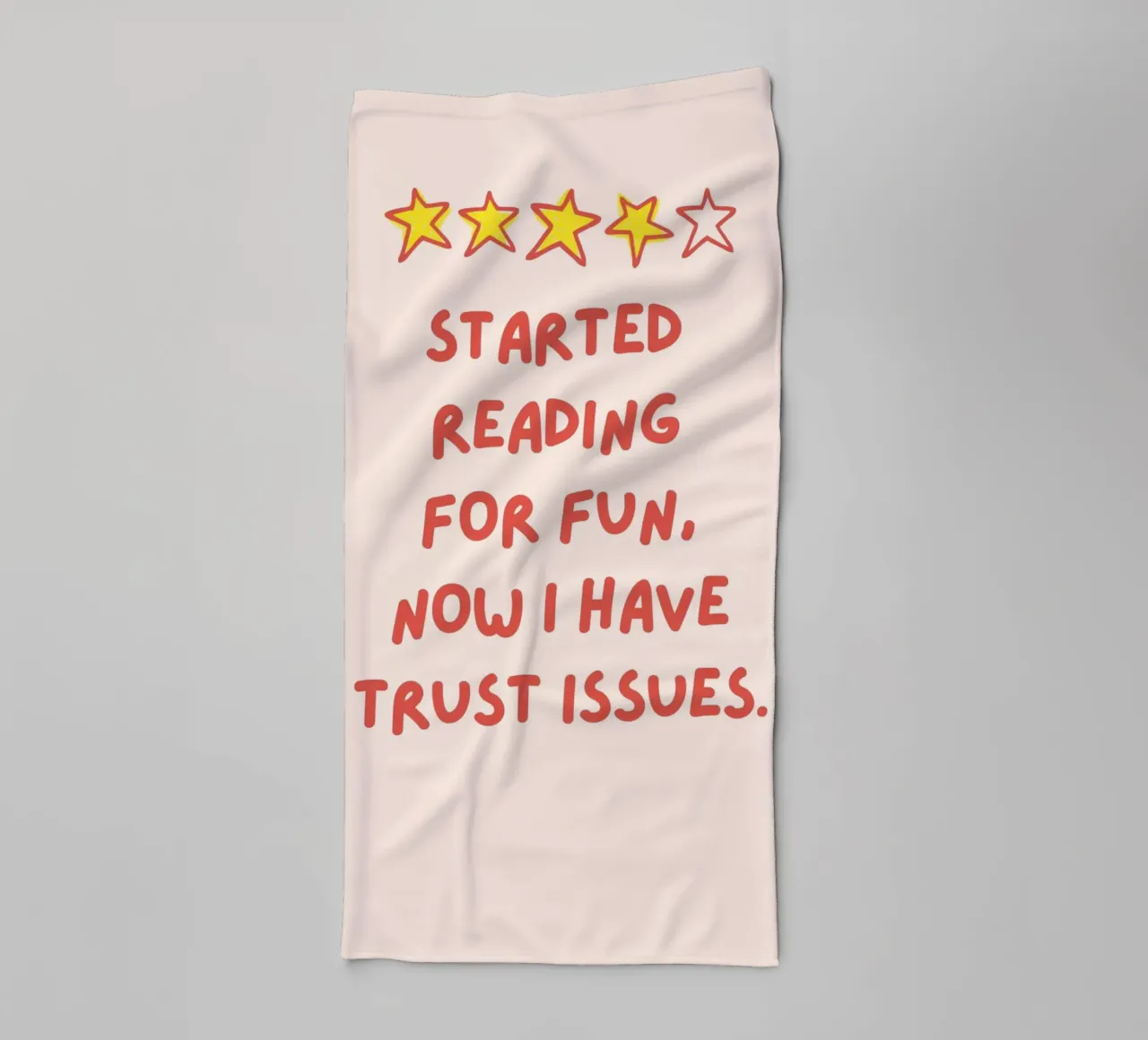 "Started Reading for Fun" Witty Poster towel by vintagepod