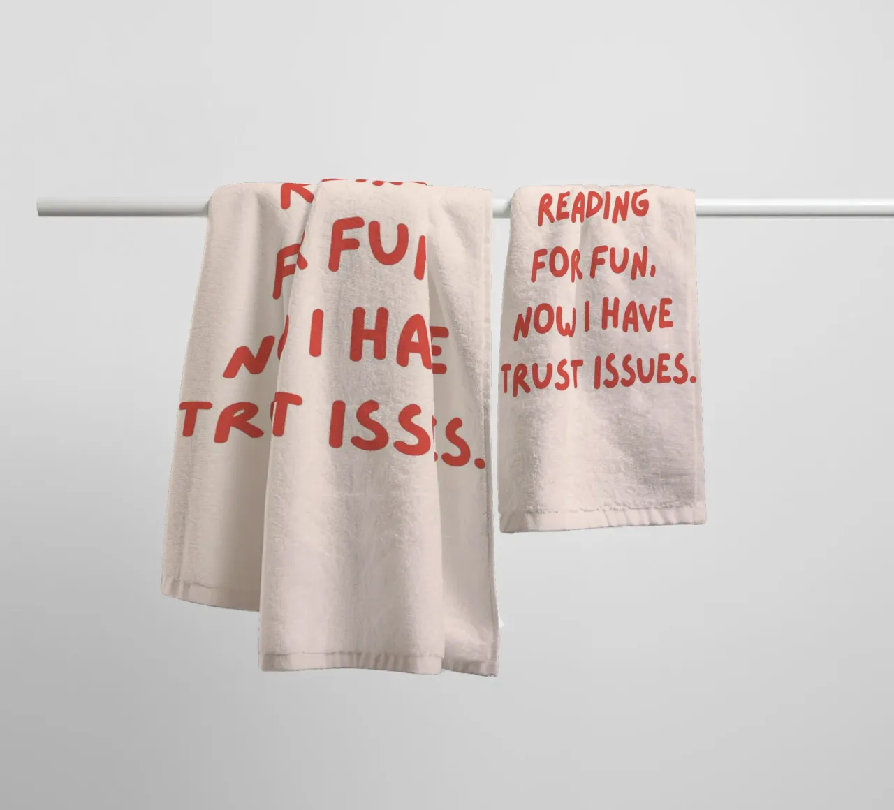 "Started Reading for Fun" Witty Poster towel by vintagepod