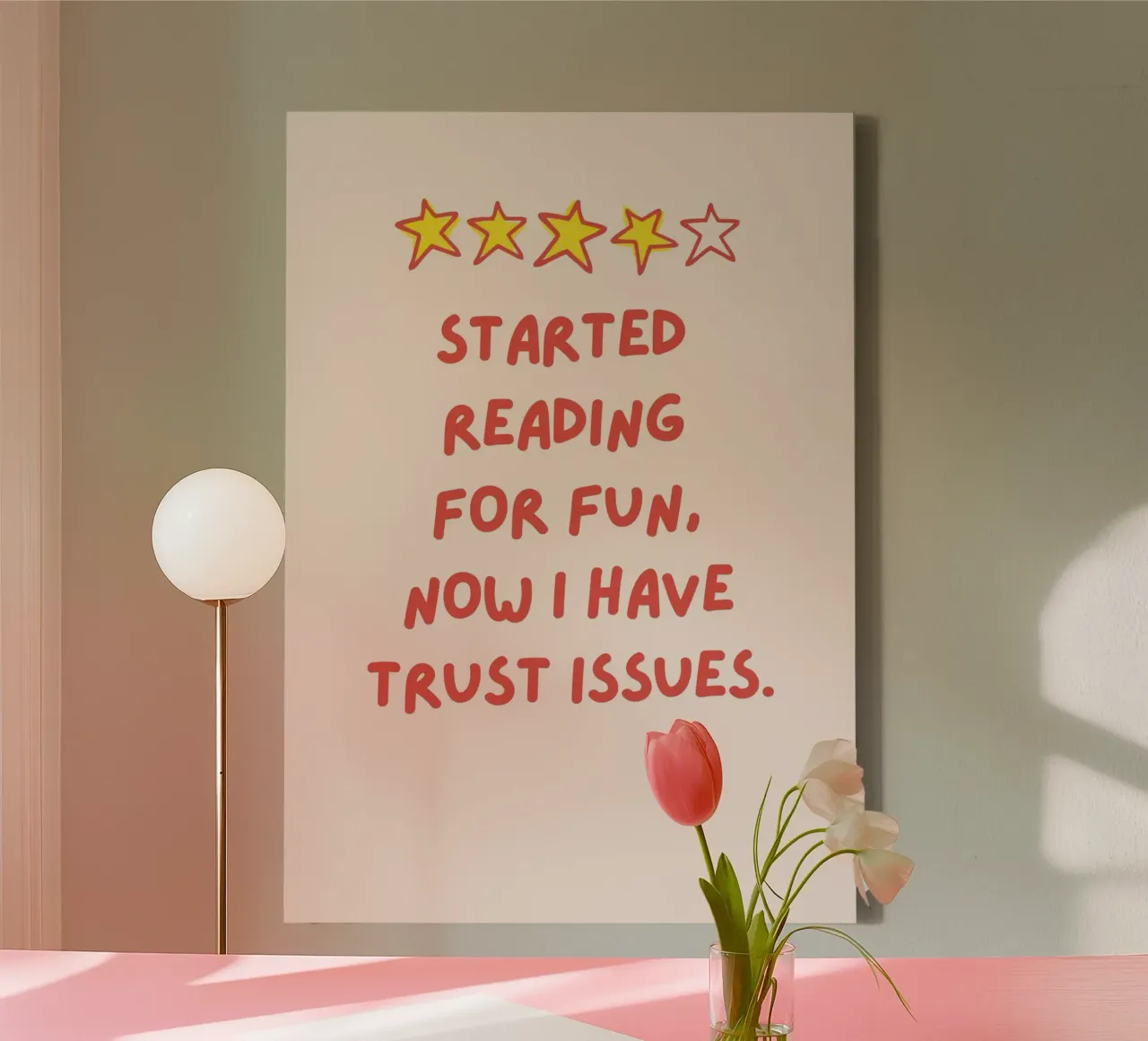 "Started Reading for Fun" Witty Poster canvas by vintagepod