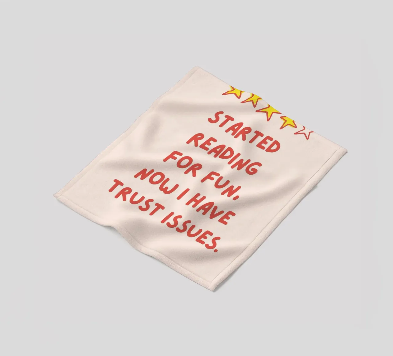 "Started Reading for Fun" Witty Poster fleece blanket by vintagepod