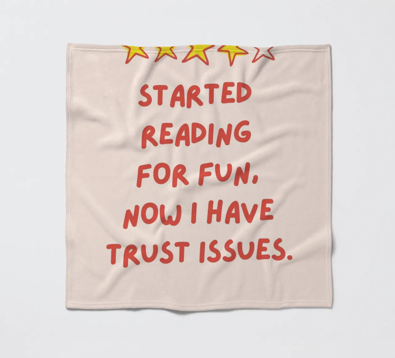 "Started Reading for Fun" Witty Poster fleece blanket by vintagepod