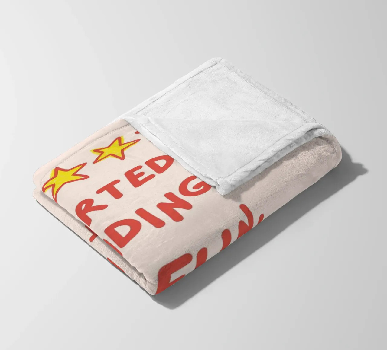"Started Reading for Fun" Witty Poster fleece blanket by vintagepod