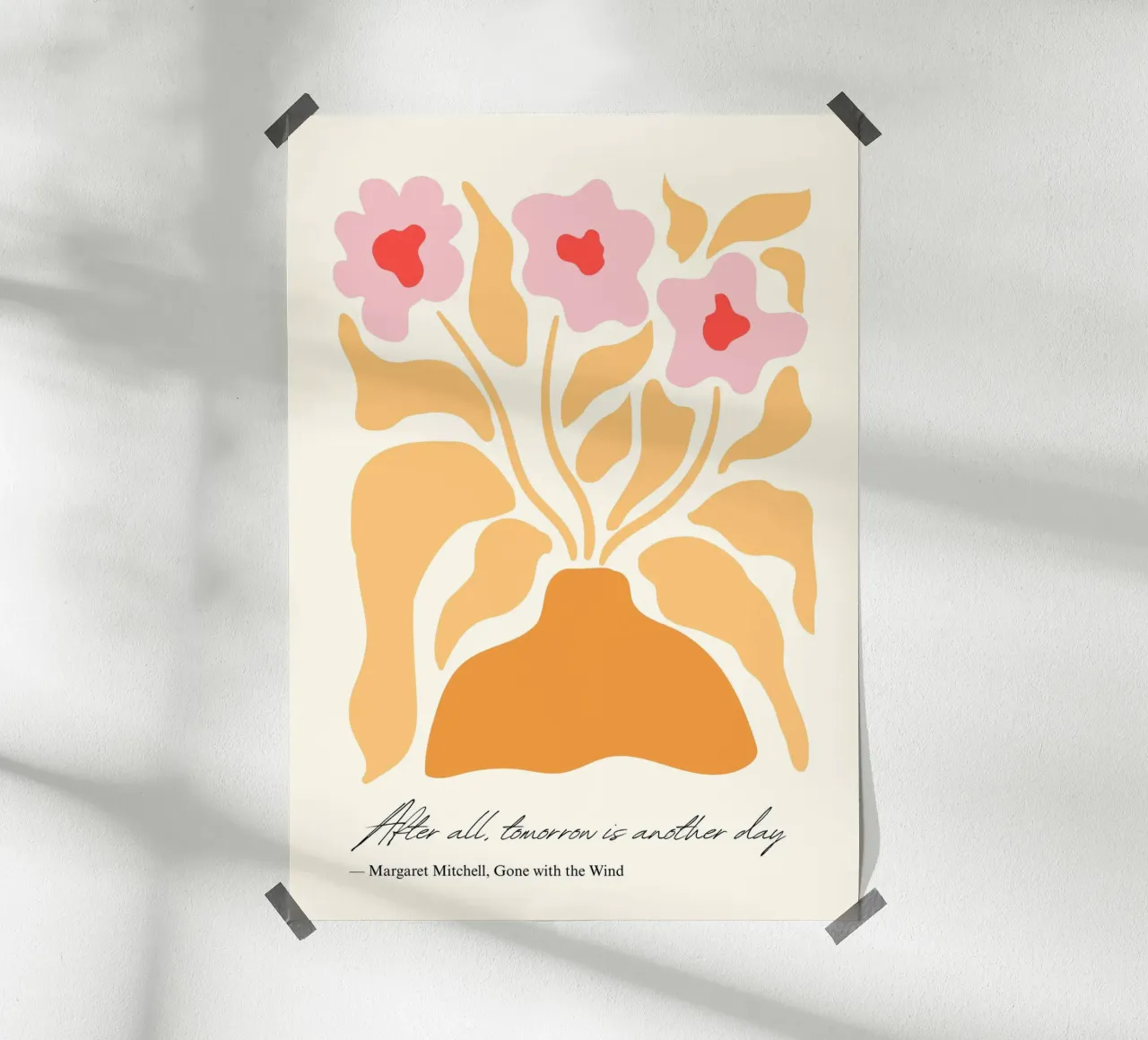"Tomorrow Is Another Day" Bloemenposter poster van vintagepod