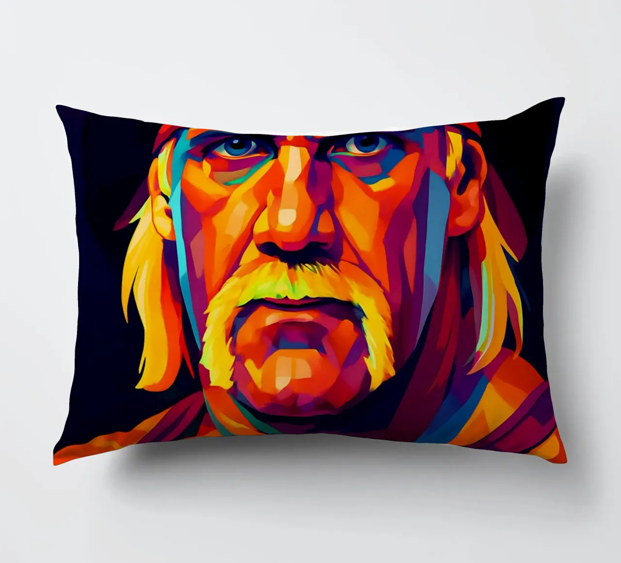 Hulk Hogan ritratto al neon wpap cuscino da BONANZA