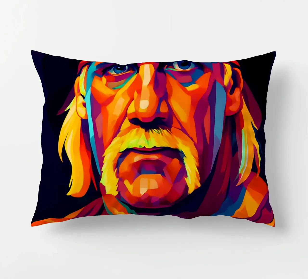 Hulk Hogan ritratto al neon wpap cuscino da BONANZA