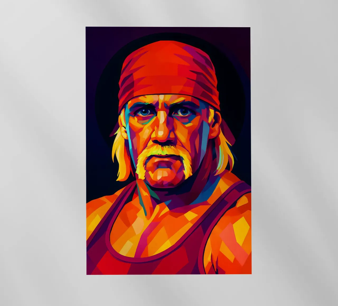 Hulk Hogan ritratto al neon wpap pellicola backlit da BONANZA