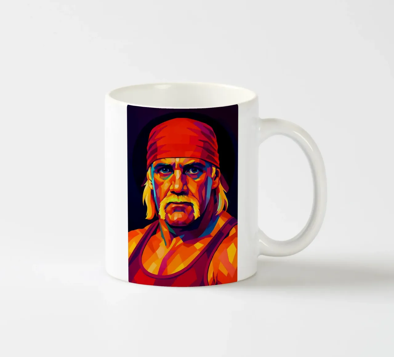 Hulk Hogan ritratto al neon wpap tazza in ceramica da BONANZA
