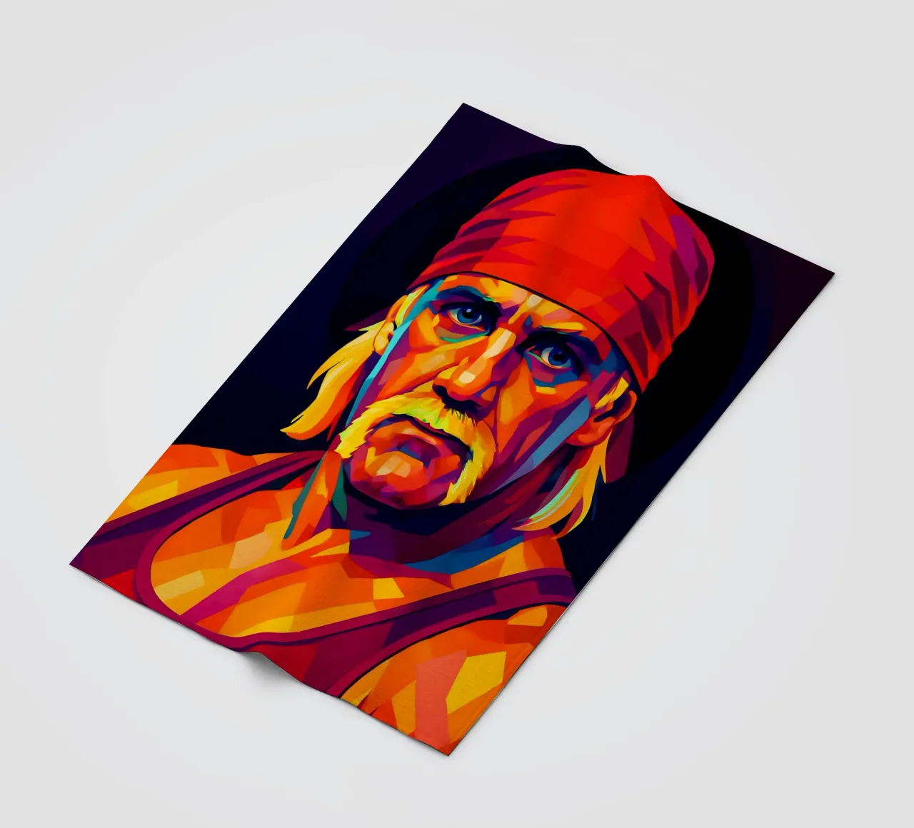Hulk Hogan ritratto al neon wpap coperta in pile da BONANZA
