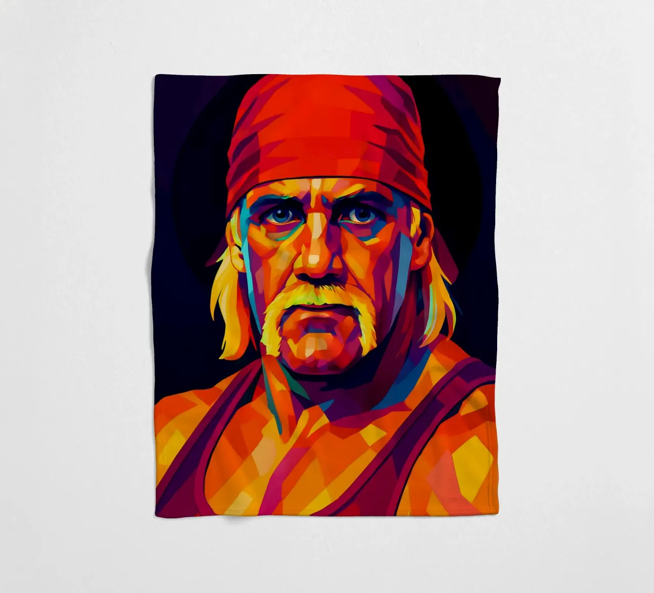 Hulk Hogan ritratto al neon wpap coperta in pile da BONANZA