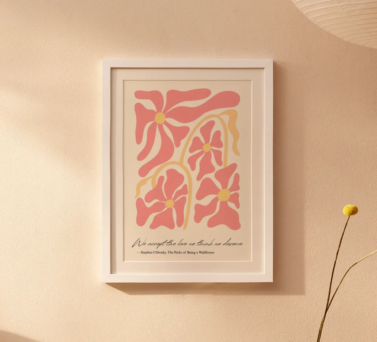Poster floreale di Chbosky "Perks of Being a Wallflower poster da vintagepod