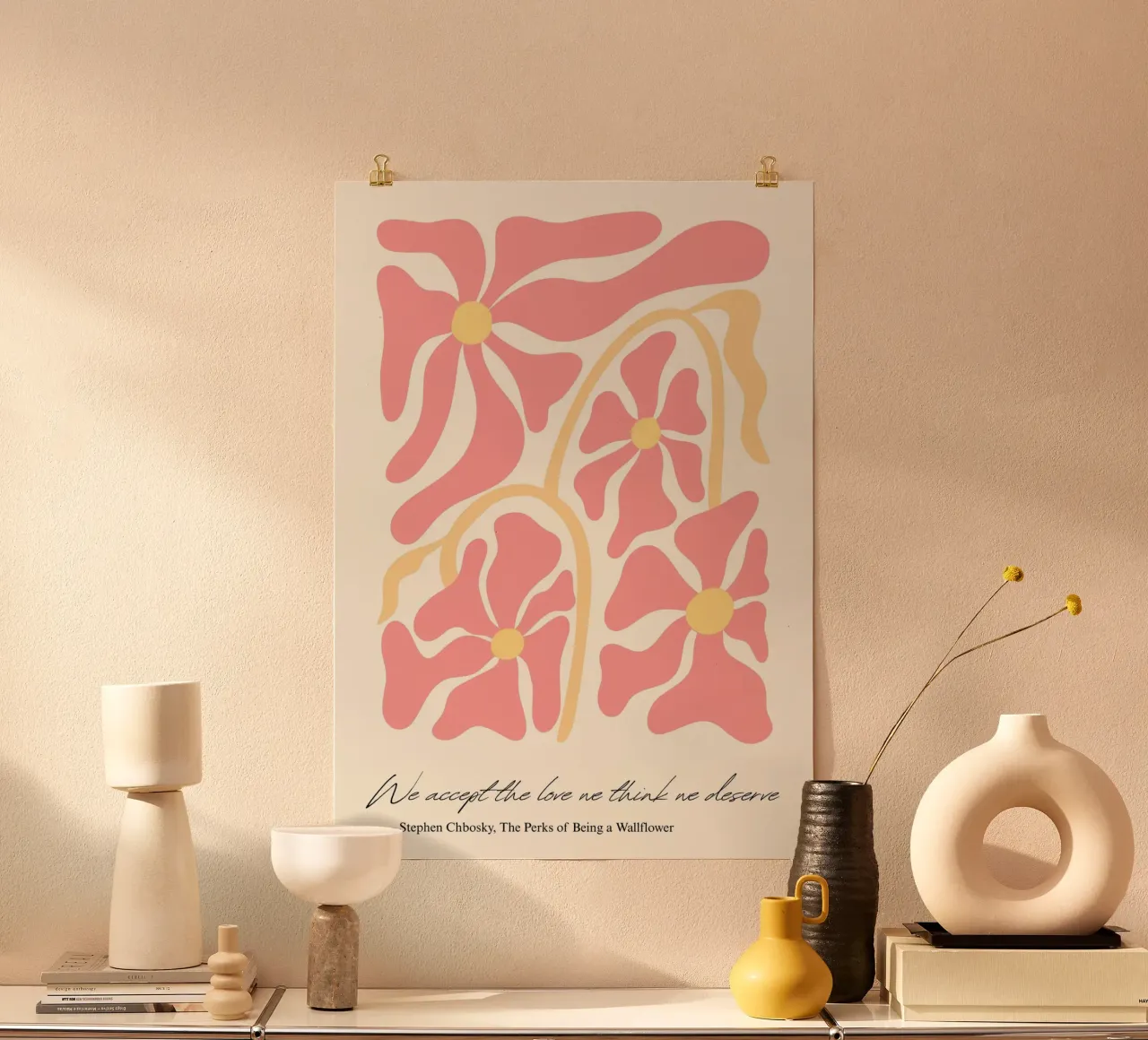 Poster floreale di Chbosky "Perks of Being a Wallflower poster da vintagepod