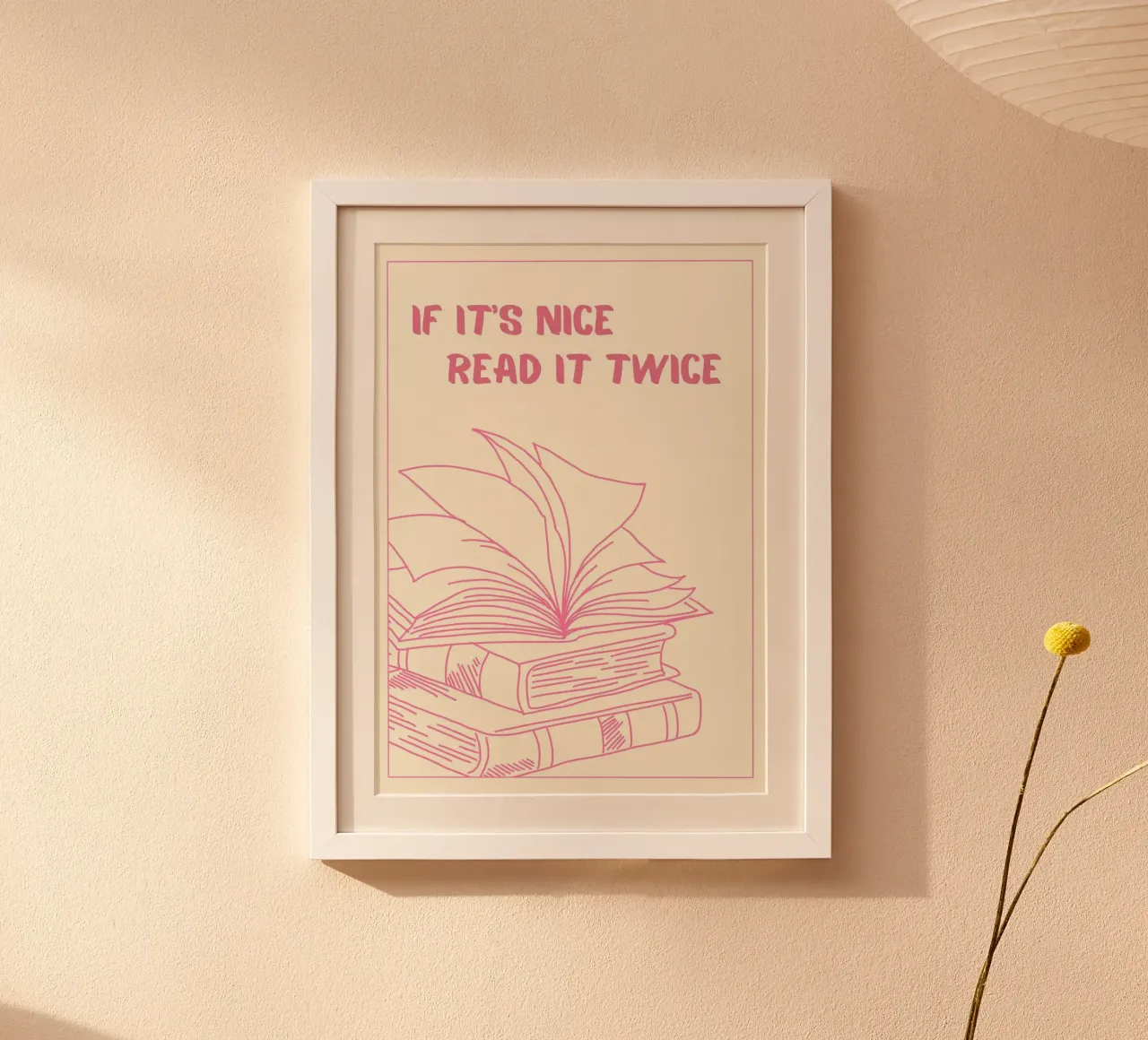 "If It's Nice, Read It Twice" Book Lover Poster poster by vintagepod