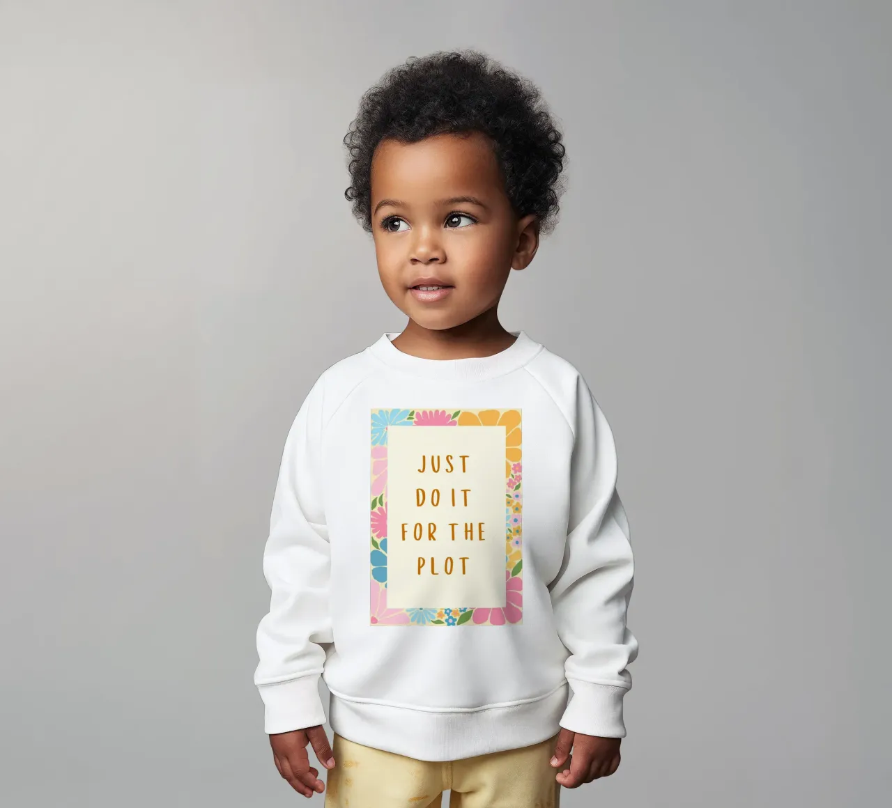 "Cartel Floral "Just Do It For The Plot sudadera de bebé de vintagepod