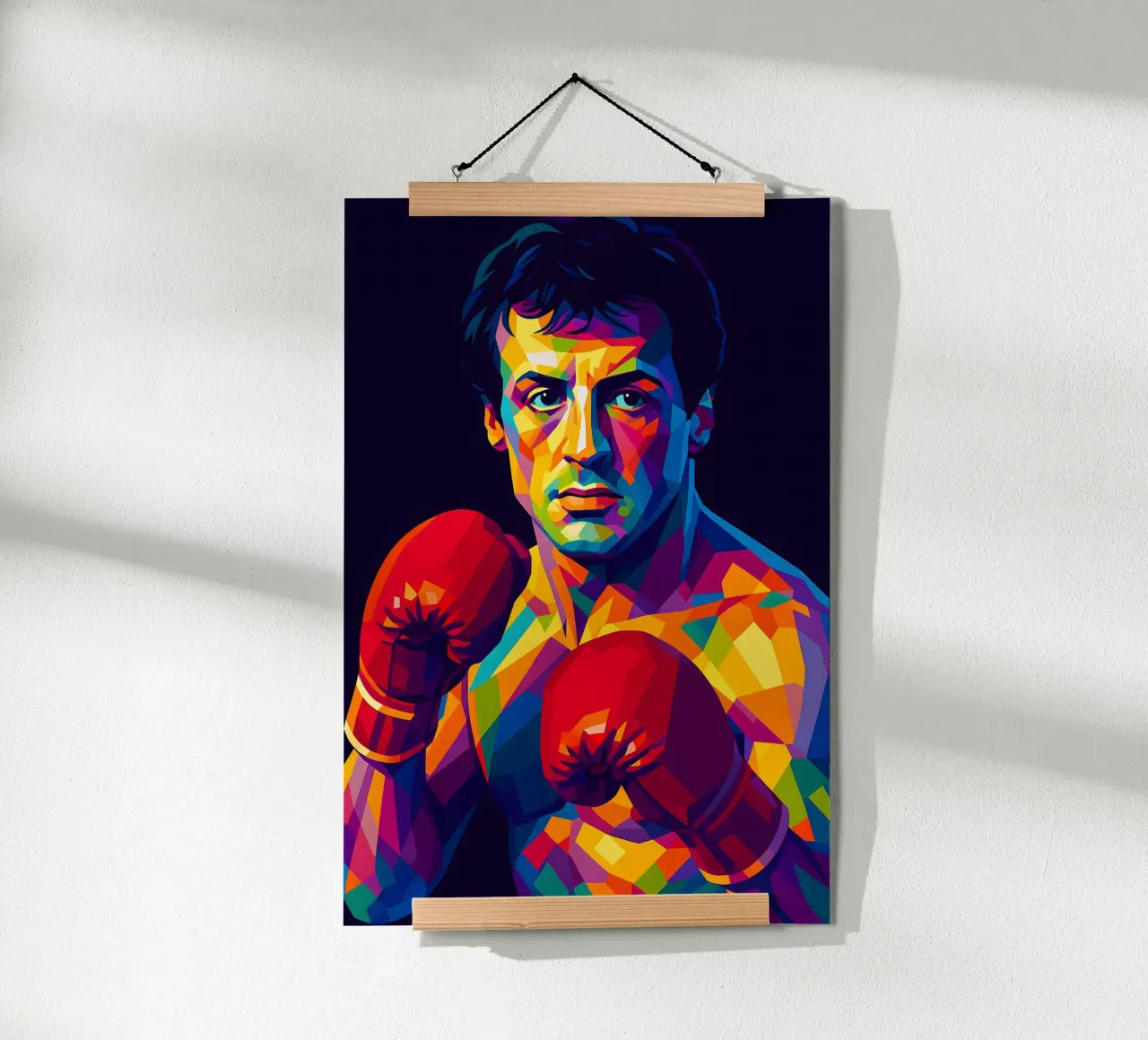 Rocky Balboa Sylvester Stallone poster con telaio in alluminio da BONANZA