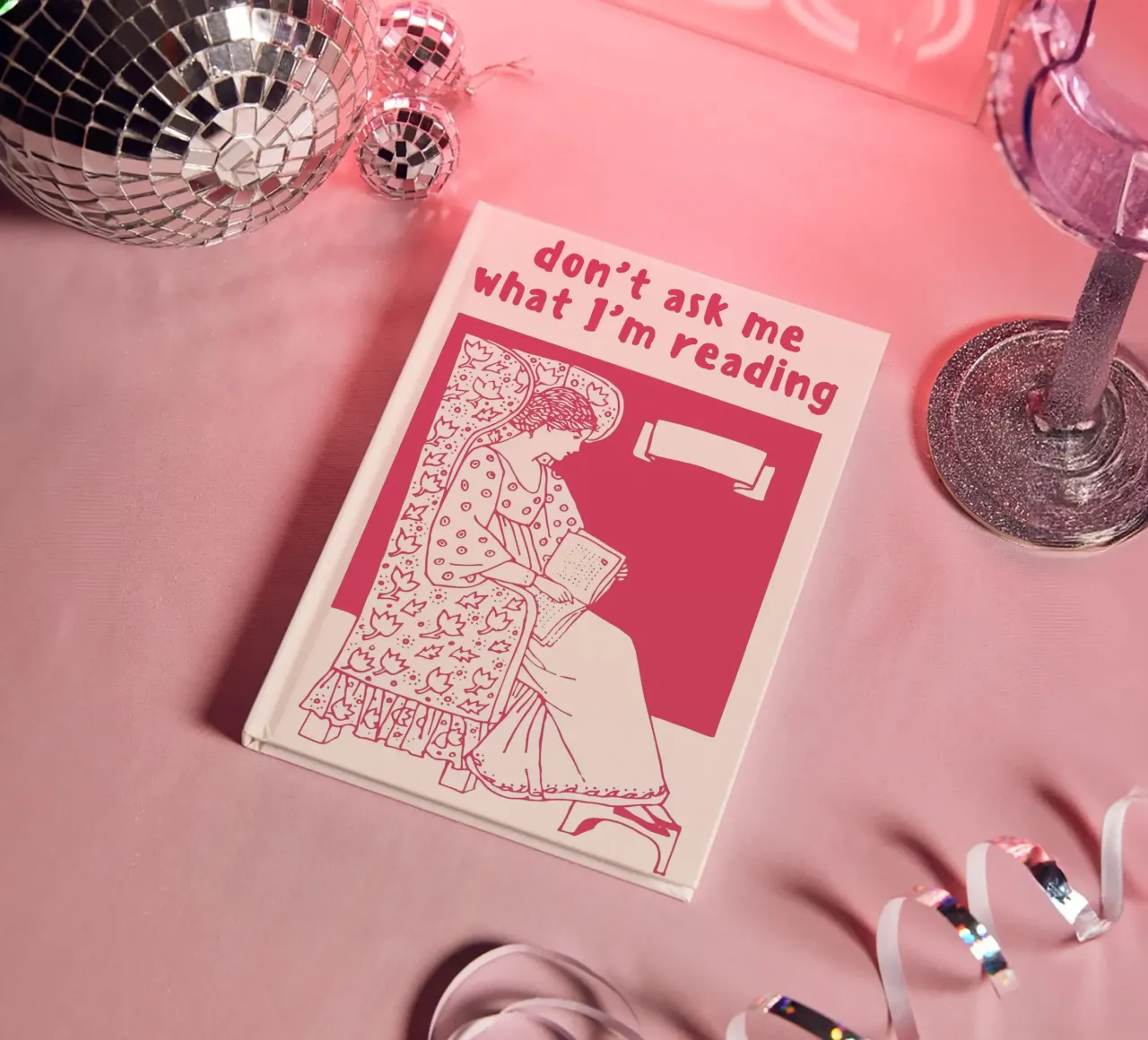 "Don't Ask Me What I'm Reading" Retro Poster notebook by vintagepod