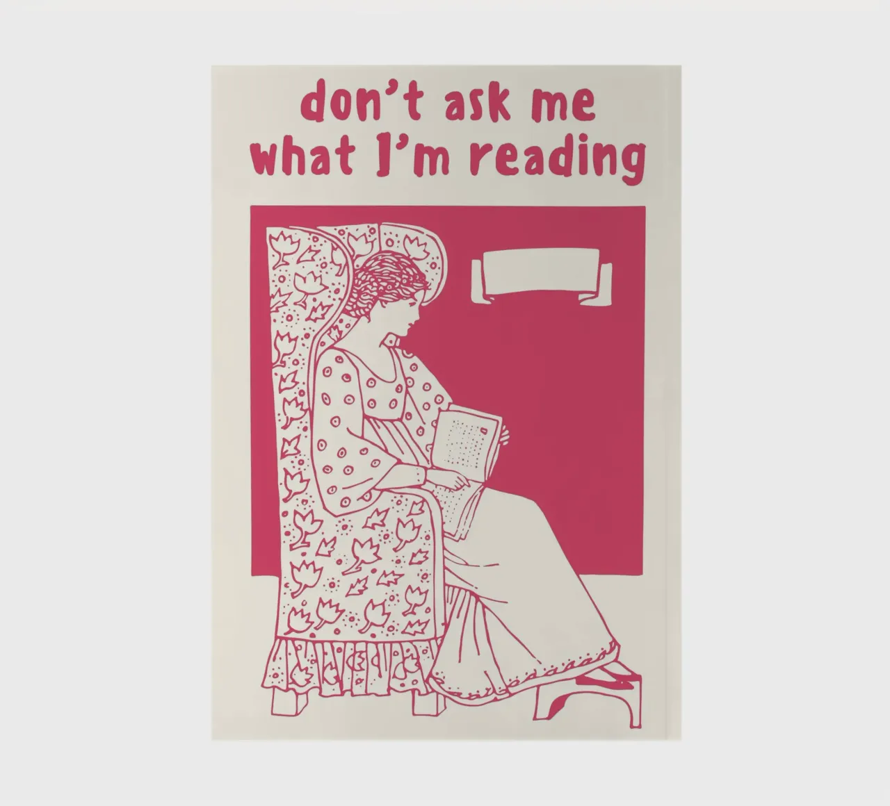 "Don't Ask Me What I'm Reading" Retro Poster notebook by vintagepod