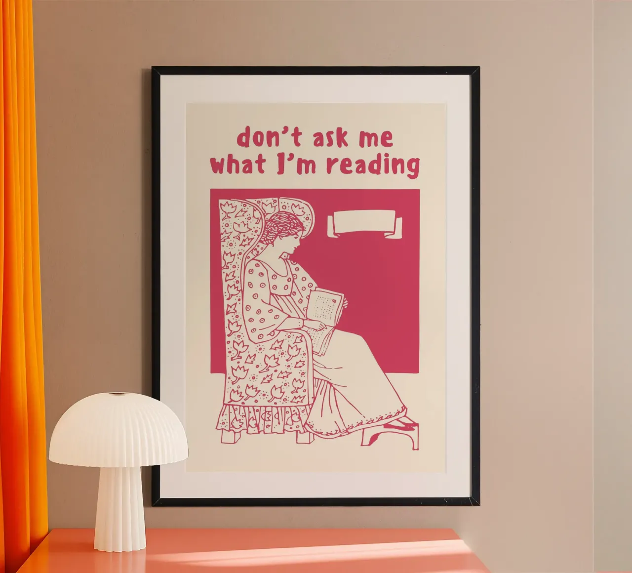 "Póster retro "No me preguntes lo que leo poster de vintagepod