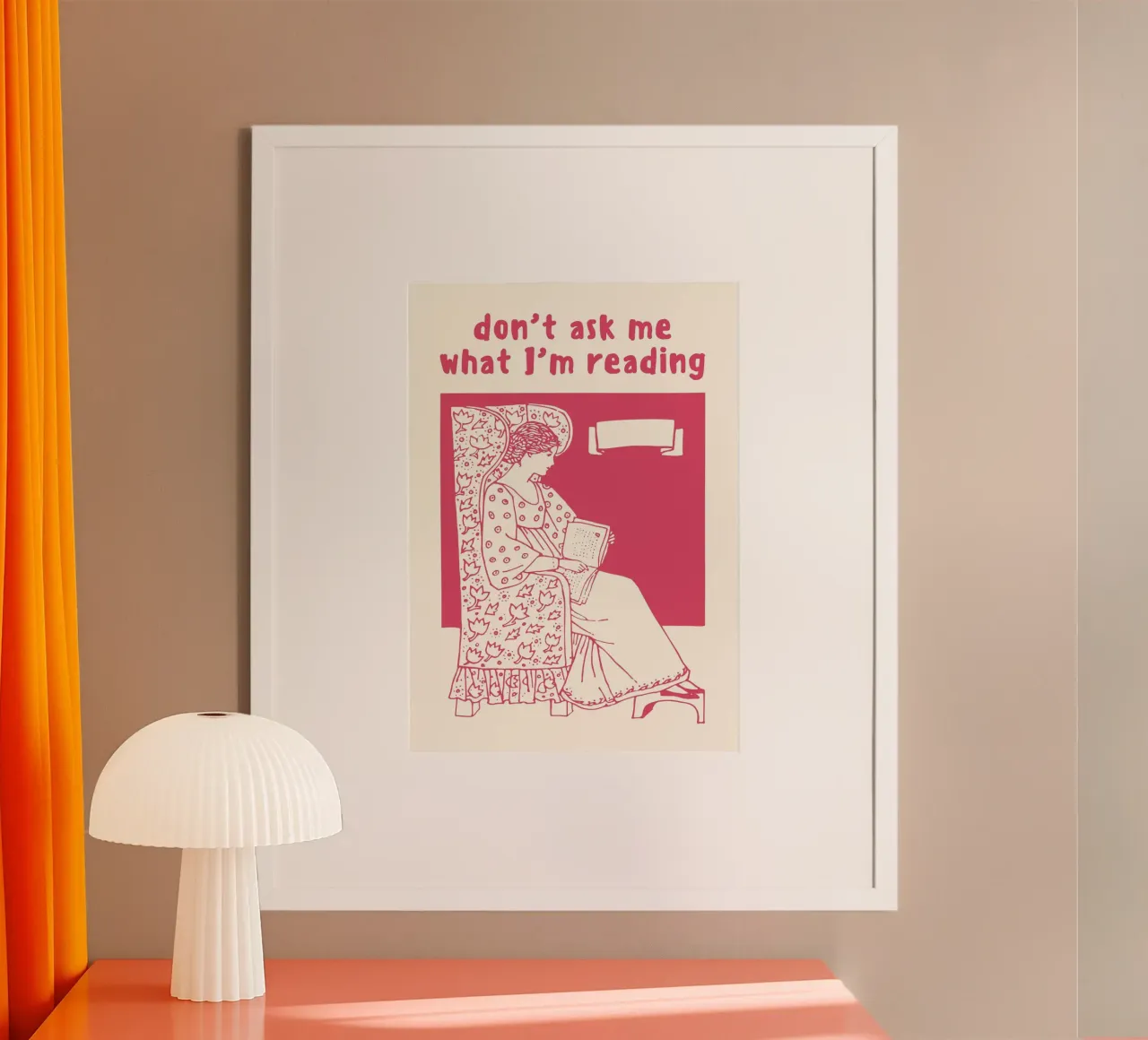 "Póster retro "No me preguntes lo que leo poster de vintagepod