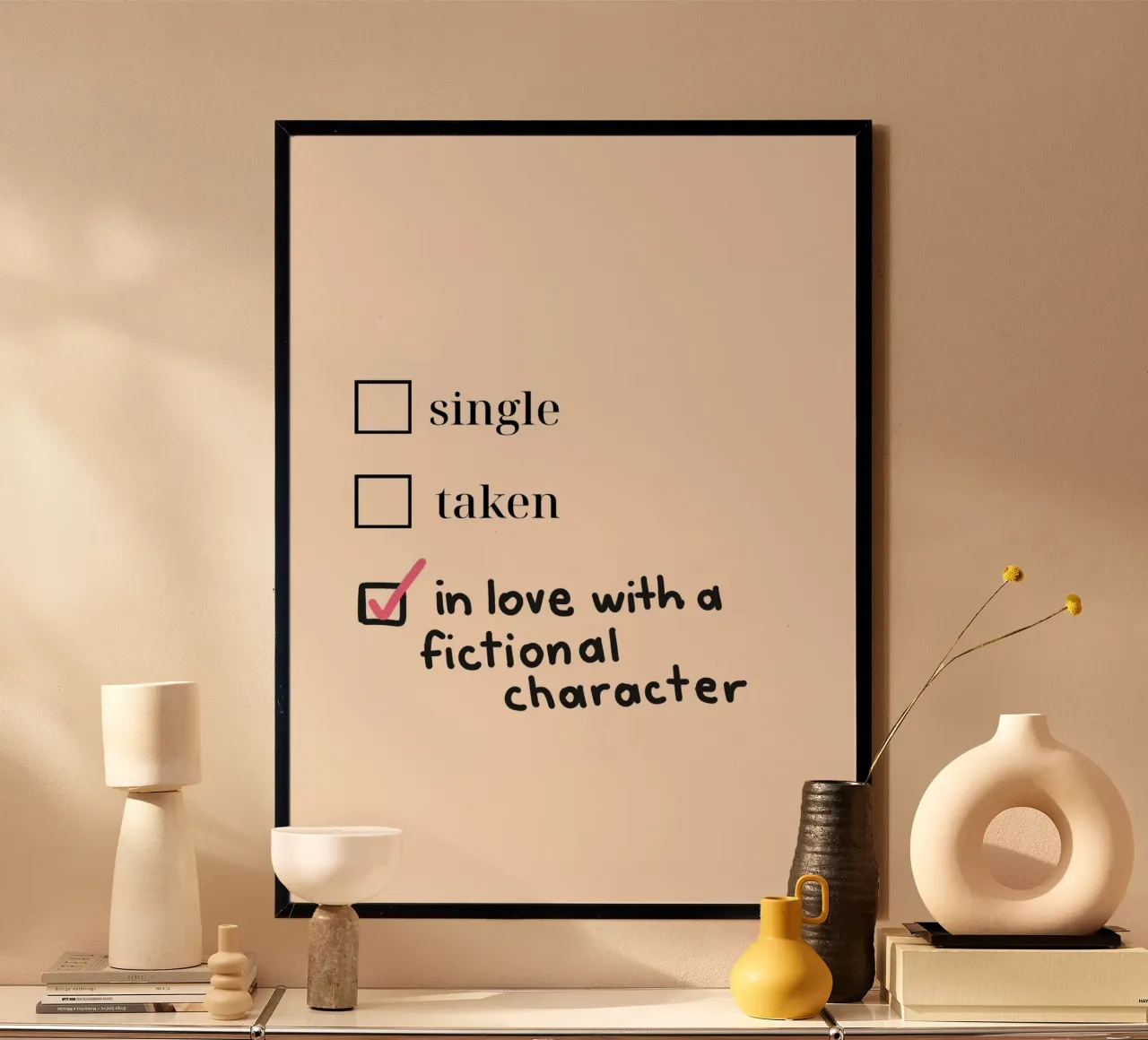 "Verliebt in eine fiktive Figur" Witziges Poster Poster von vintagepod
