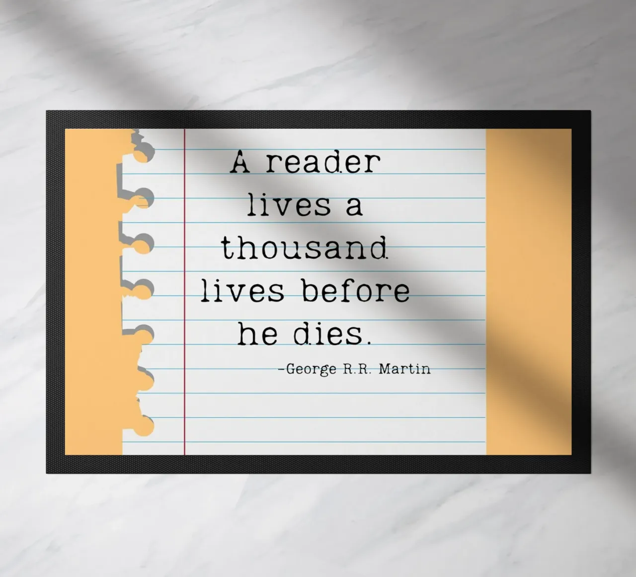 Poster con citazione di George R.R. Martin "Thousand Lives zerbino da vintagepod