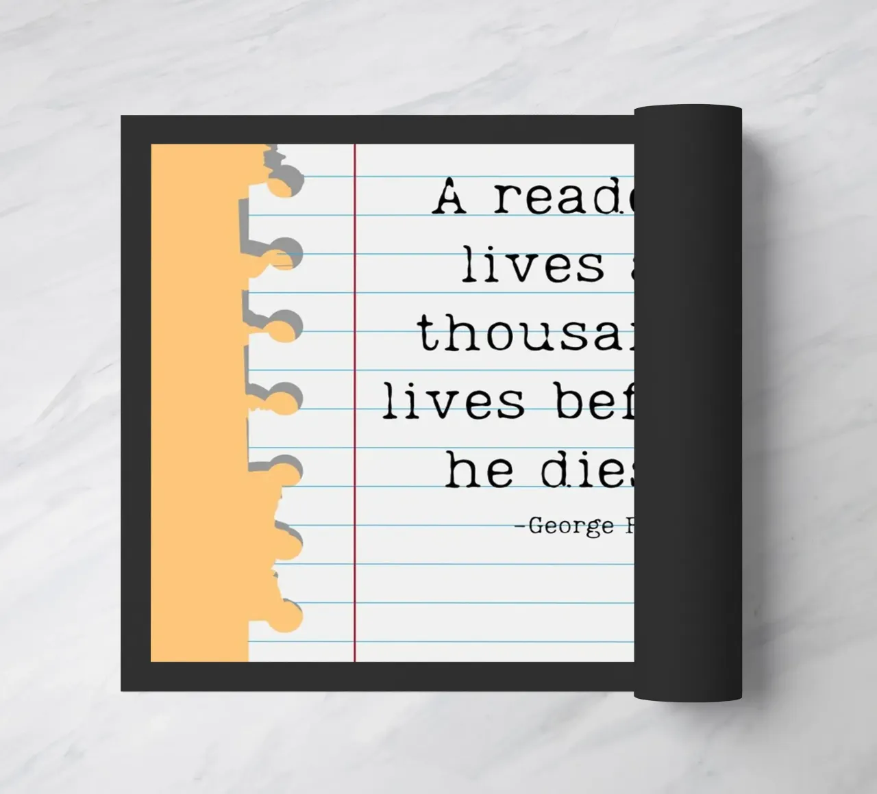 Poster con citazione di George R.R. Martin "Thousand Lives zerbino da vintagepod