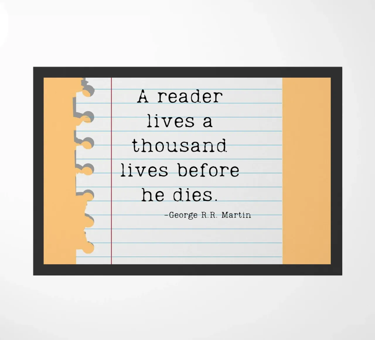 Poster con citazione di George R.R. Martin "Thousand Lives zerbino da vintagepod