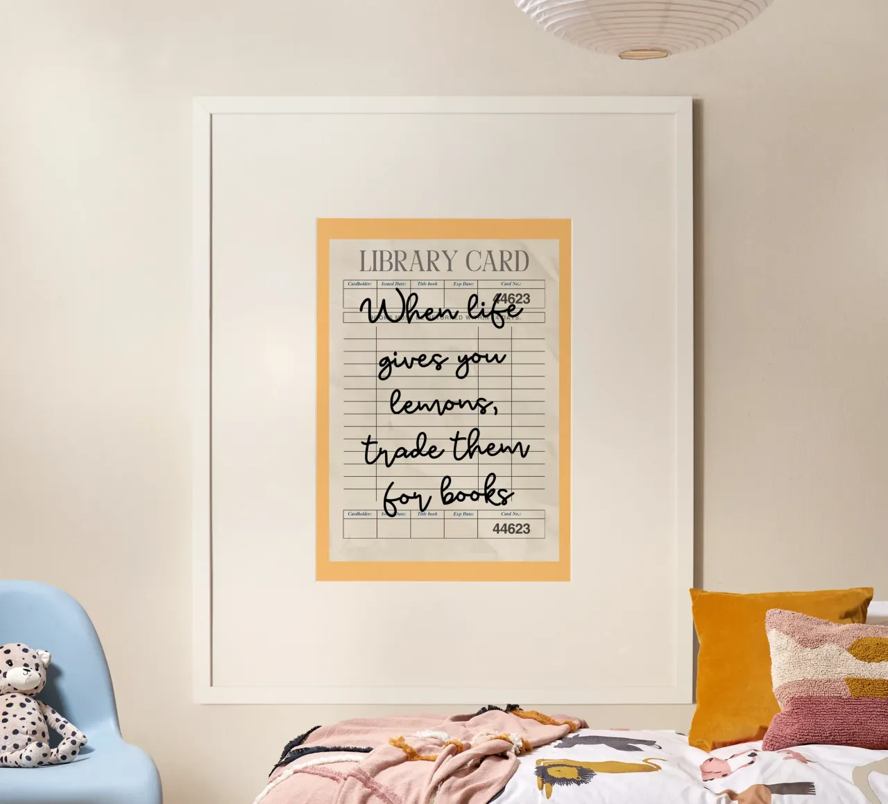 "Quando la vita ti dà i limoni": un poster spiritoso per la biblioteca poster con telaio in legno da vintagepod