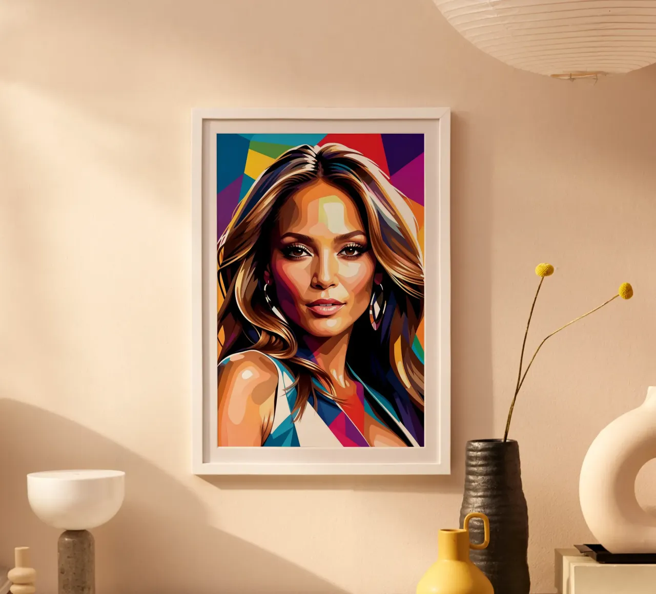 Jennifer Lopez wpap poster con telaio in alluminio da BONANZA