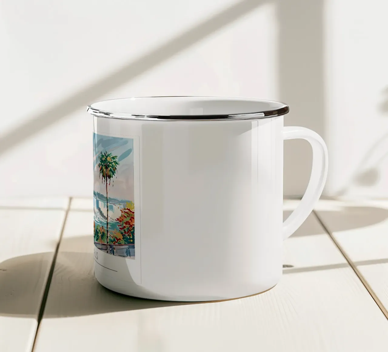 Niagara Falls Toronto Skyline Retro Poster tazza in smalto da homdeco