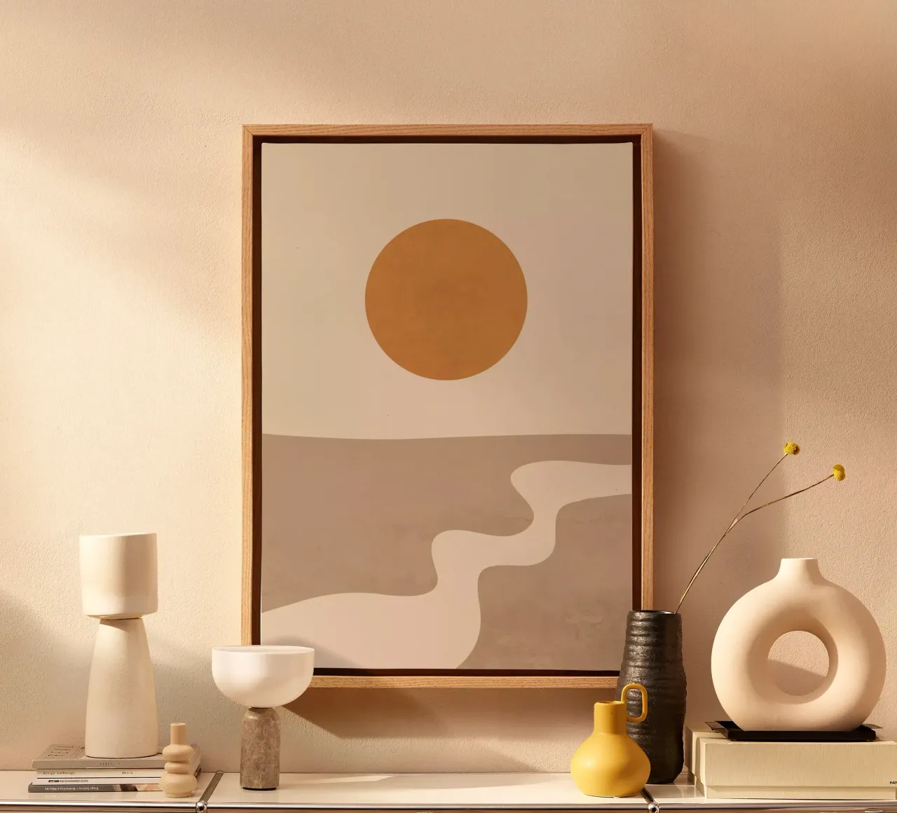 Minimal Abstract Art Landscape 6 canvas by ThingDesign